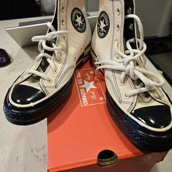 Converse - Unisex Chuck 70 High Top Shoes (A08188C) CREAM BLACK WOMEN'S 7.0 NEW - Picture 5 of 12